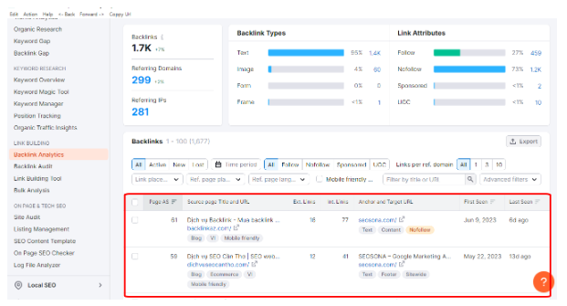 Disavow link là gì? Cách phát hiện và từ chối các liên kết xấu 27 Xem thông tin backlink, lọc và phân tích