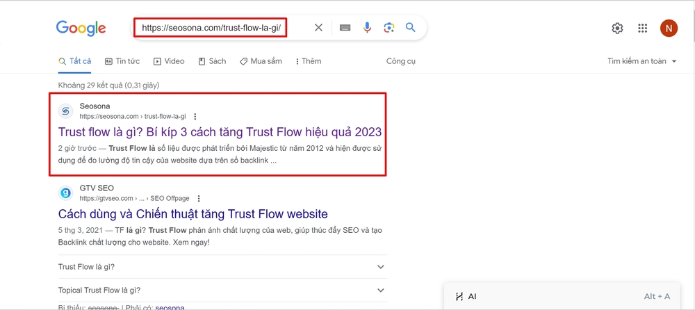 Cách submit URL lên Google chỉ trong 5 phút 18 Kết quả kiểm tra bằng câu lệnh site:url