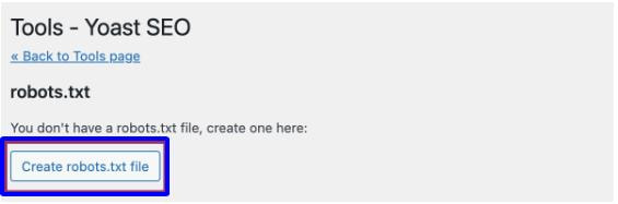 Robots.txt là gì? 3 bước tạo file robot.txt cho website wordpress 28 Nhấp vào nút “ create robots.txt file “