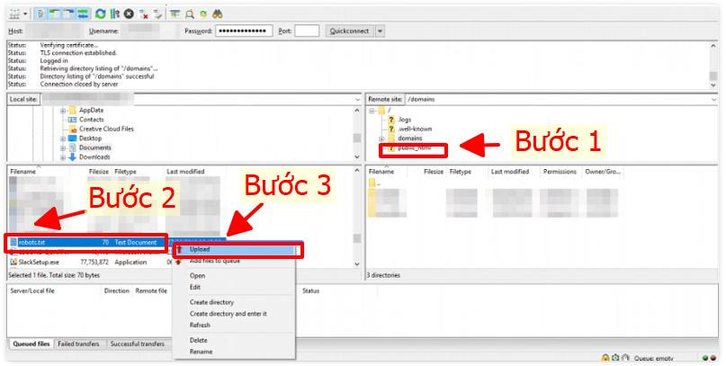 Robots.txt là gì? 3 bước tạo file robot.txt cho website wordpress 32 Upload file robots.txt