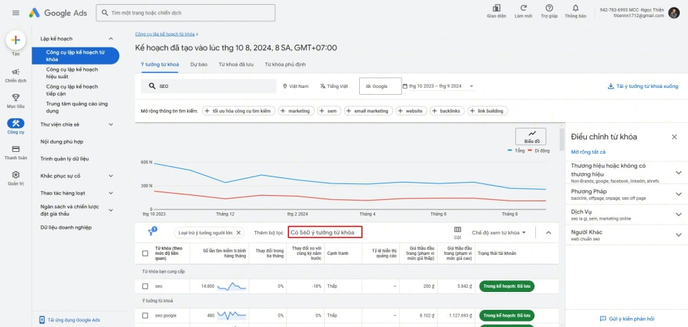 google keyword planner seosona.com